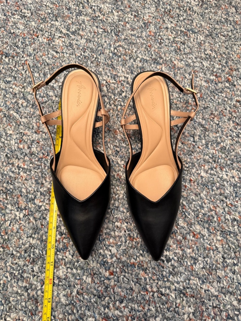 Women’s heels black and tan size 11 2” heel